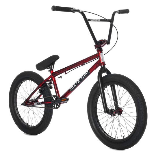 Elite BMX 18" 20" & 26" Model Freestyle Bike - 3 Piece Crank (20" Red Carnage)