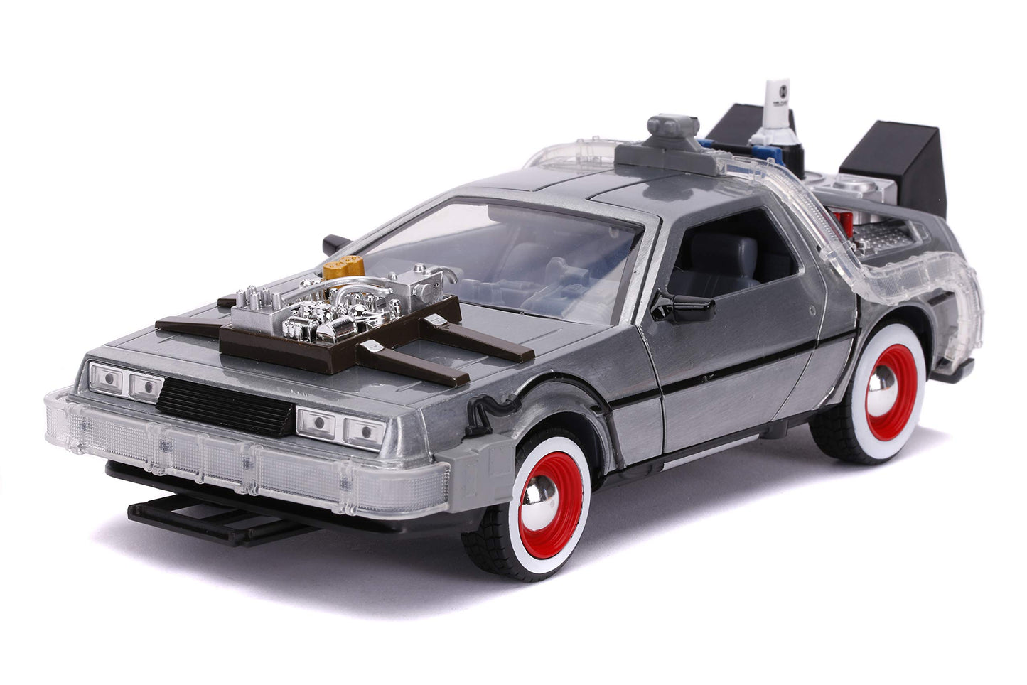 JADA TOYS Back to The Future Part III: Time Machine with Light-up 1:24 Scale Vehicle Unisex Adult Silver