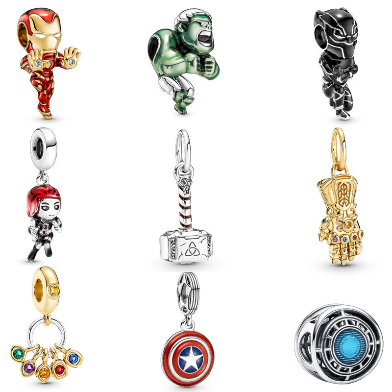 New Marvel Avengers Series Alloy Cartoon DIY Pendant