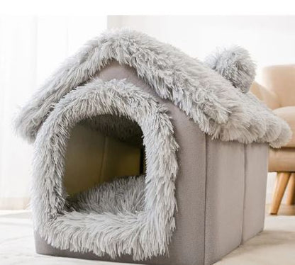 Pet dog cat Bed house multi size color pp cotton furry friends