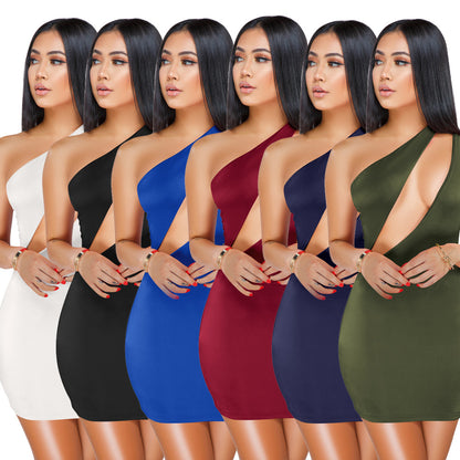 One-Shoulder Sexy Dress woman women date couple party night clubbing