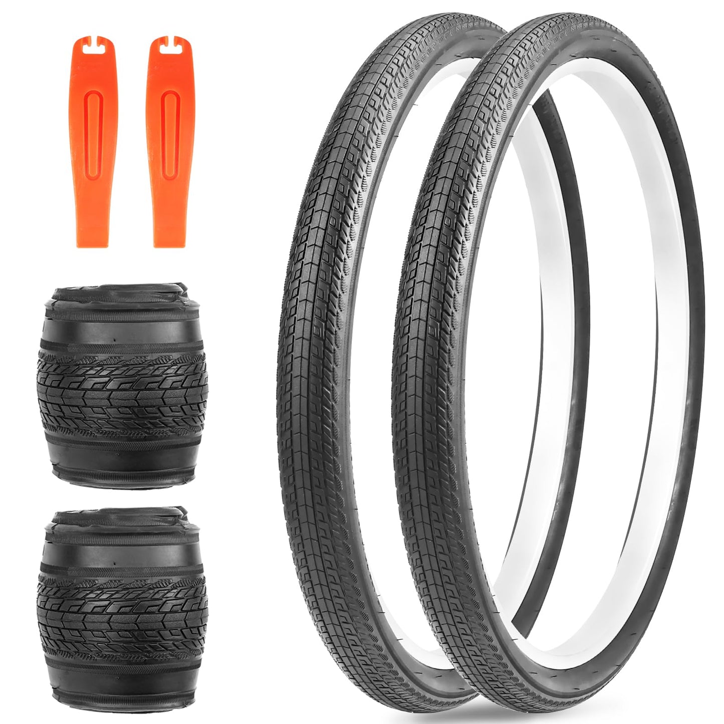 ZUKKA Bike Tire 26×1.75 Inch Mountain Bike Tire Foldable Replacement Bike Tire for Mountain Bike Kids Bike Folding Bike Cruiser Bike