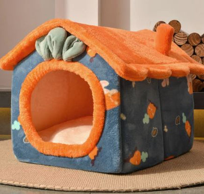 Pet dog cat Bed house multi size color pp cotton furry friends