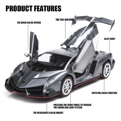 1:32 Lamborghini Veneno Diecast Model with Base