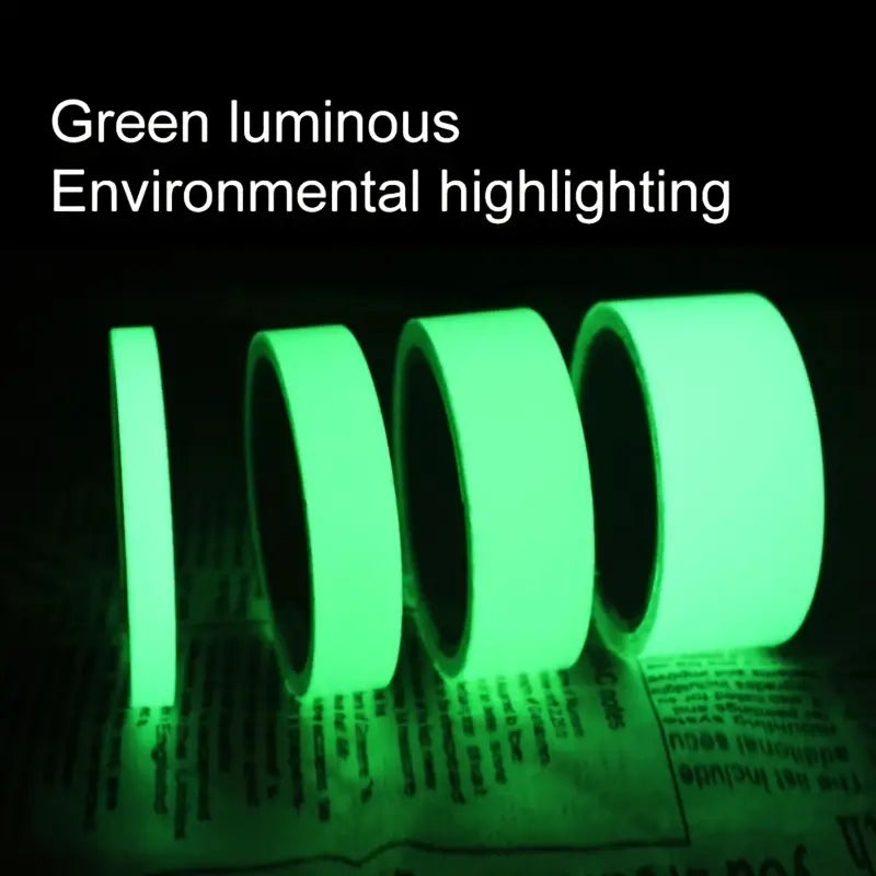Dark Green Glow Safety Tape 3m