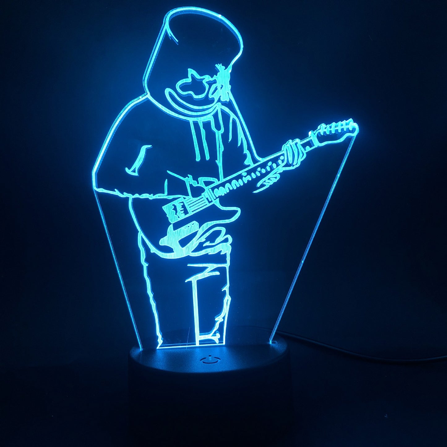 3D Guitar + other Musical instruments Model Night Light with USB and Battery