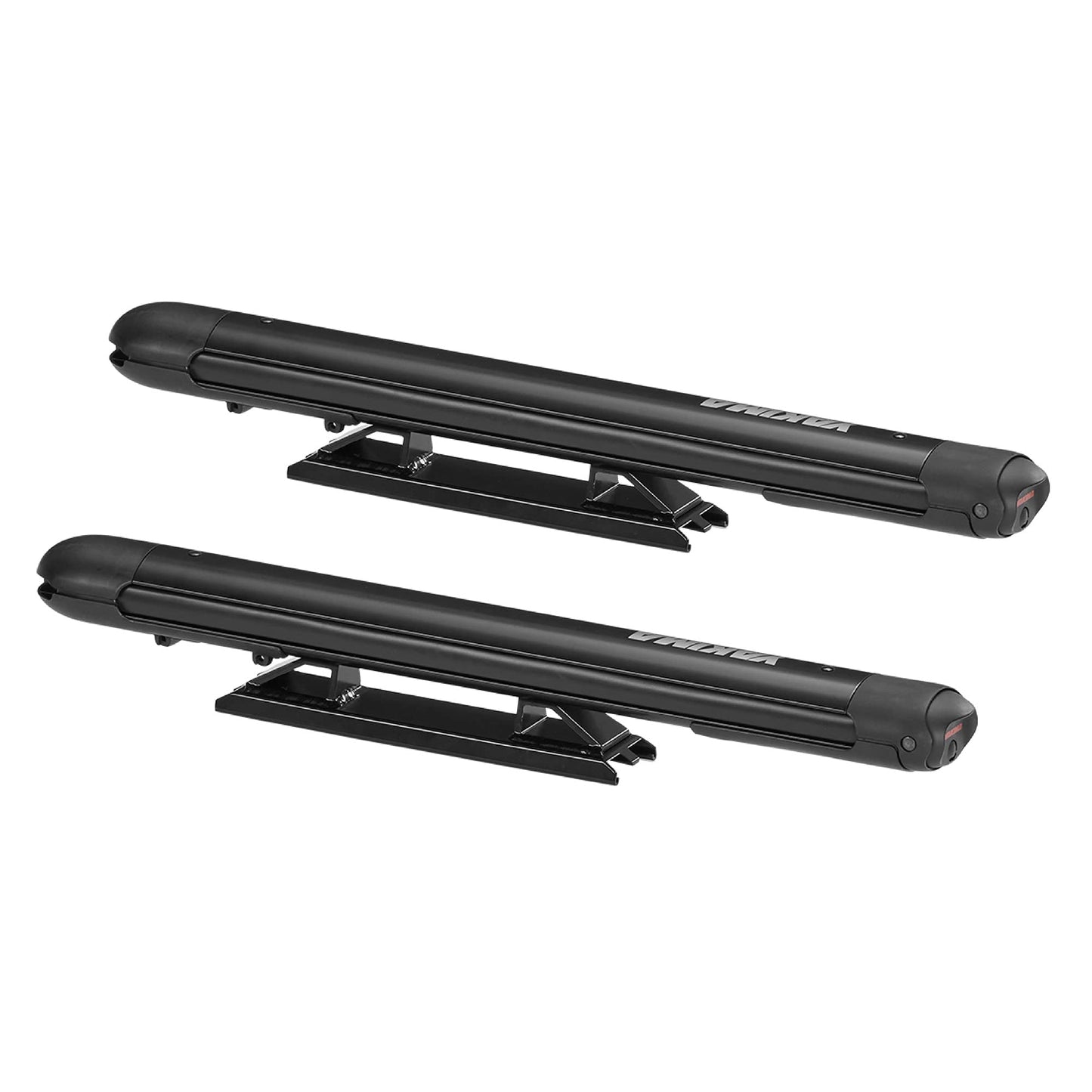 Yakima EXO SnowBank 5 Ski or 4 Snowboard Universal Car Mount Travel Roof Rack with Double Joint Hinge SKS Lock and 1 Button Access Black