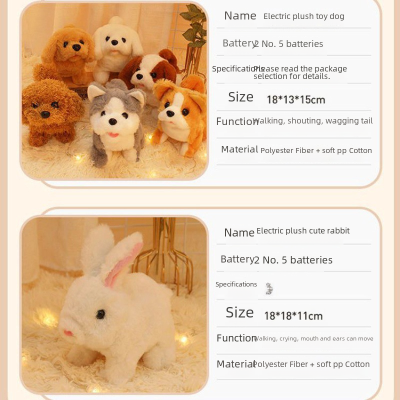 Electric Plush Dog Toy - Realistic Talking Husky