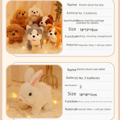 Electric Plush Dog Toy - Realistic Talking Husky