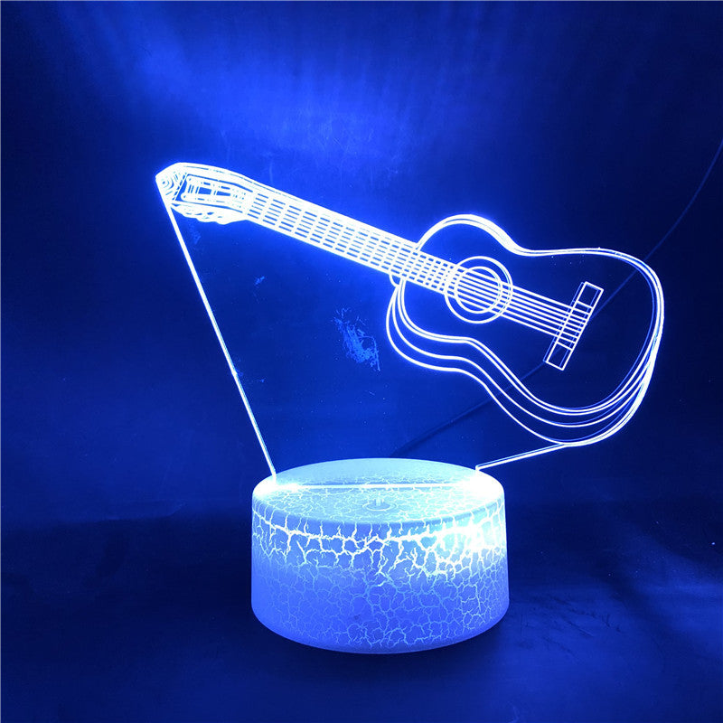 3D Guitar + other Musical instruments Model Night Light with USB and Battery