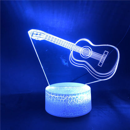 3D Guitar + other Musical instruments Model Night Light with USB and Battery