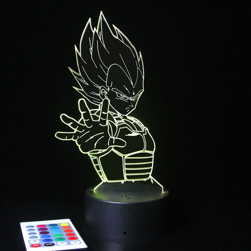 Vegeta 3D Dragon Ball Decor Light, LED Table Lamp