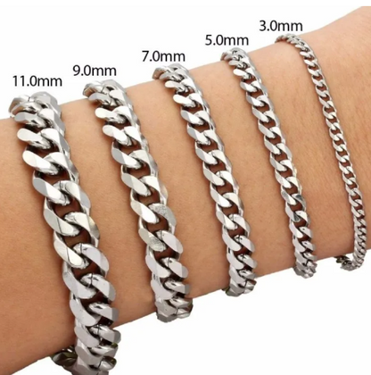 Six-Sided Cuban Chain Bracelet valentine couple birthday date gift