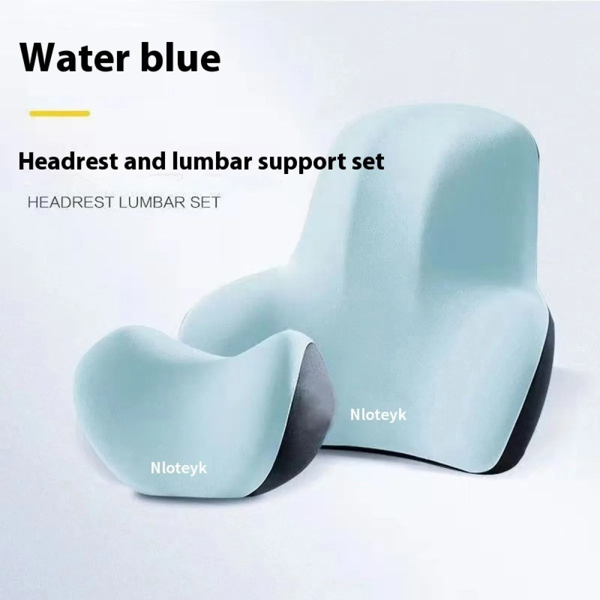 Car Memory Foam Headrest & Waist Cushion