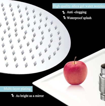 Large Chrome 304 Stainless Steel 8 inches Rainfall Shower Head