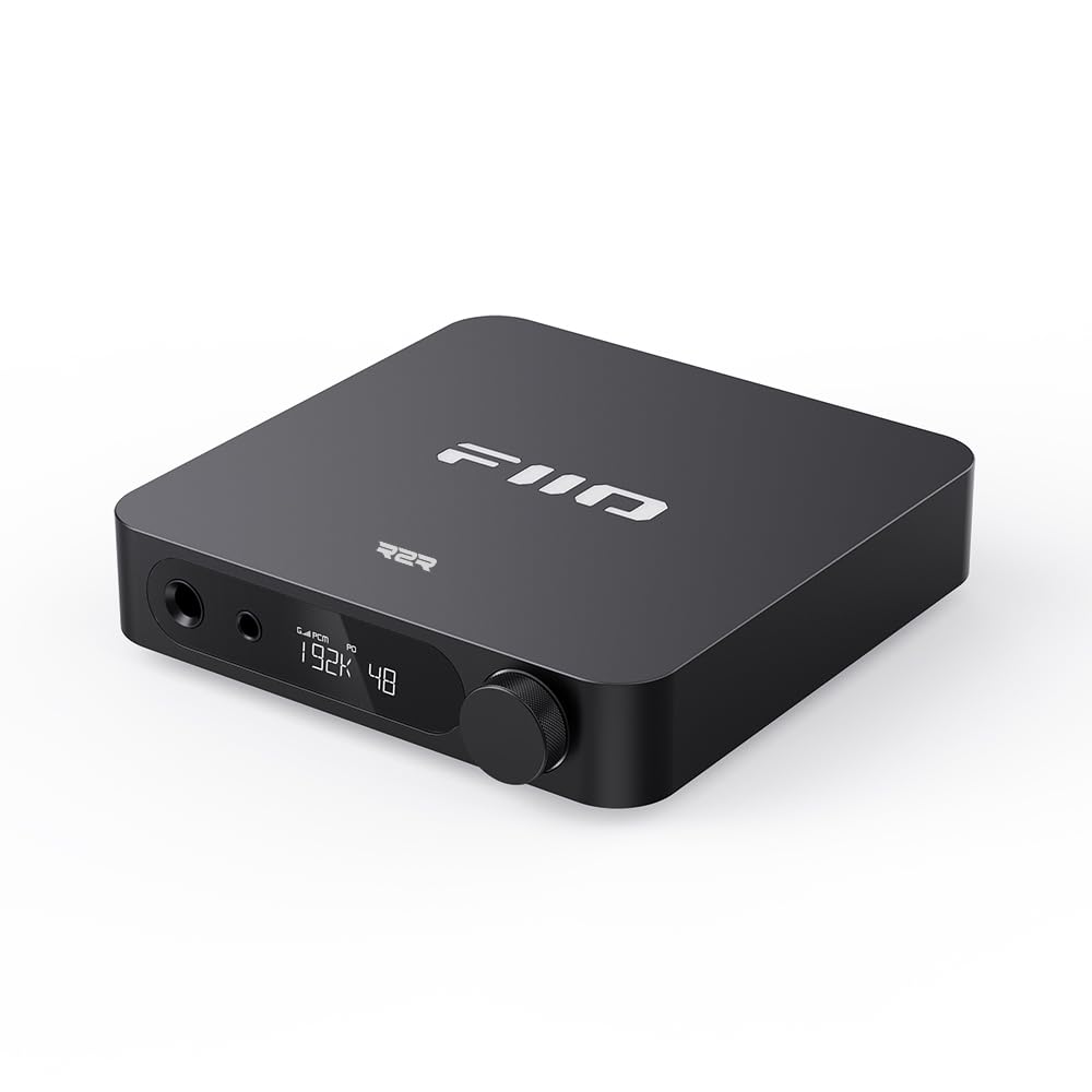 FiiO K11 R2R DAC and Headphone Amplifier for Home Audio or PC 6.35mm and Balanced 4.4mm RCA Coaxial Optical 1300mW 384kHz/24Bit DSD256(Black)