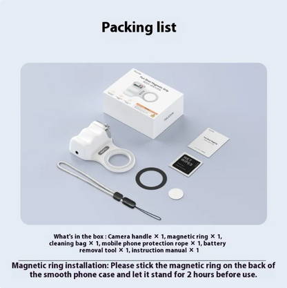 iPhone Magnetic Photography Handle – Wireless Bluetooth MagSafe Camera Aid