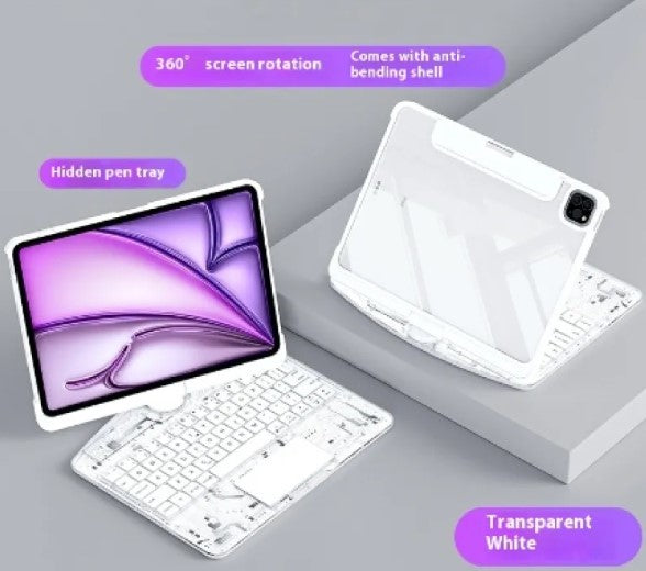 Apple iPad 360° Swivel Bluetooth Keyboard Clear Case