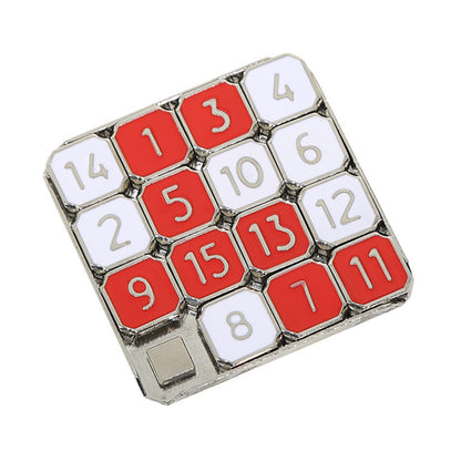 15 Grid Metal Number Sliding Puzzle Childrens Educational Fun Toy for Adult to Party Puzzle Solving Relax