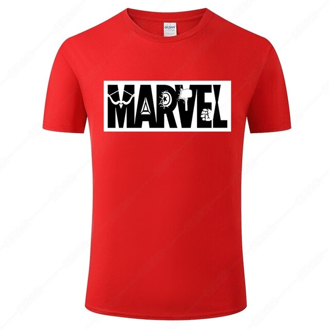 Marvel Printed Cotton Men's T-Shirt - Fashionable Street Style