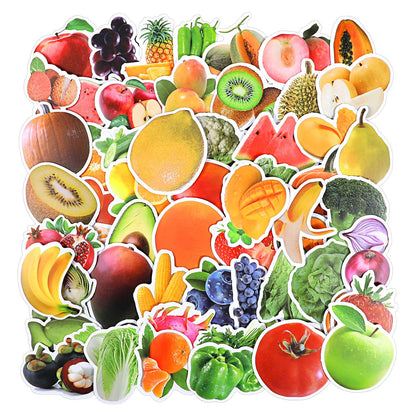 Fruit Stickers Vegetable Stickers 180Pcs Cute Food Stickers Vinyl Sticker Decal Decor Waterproof