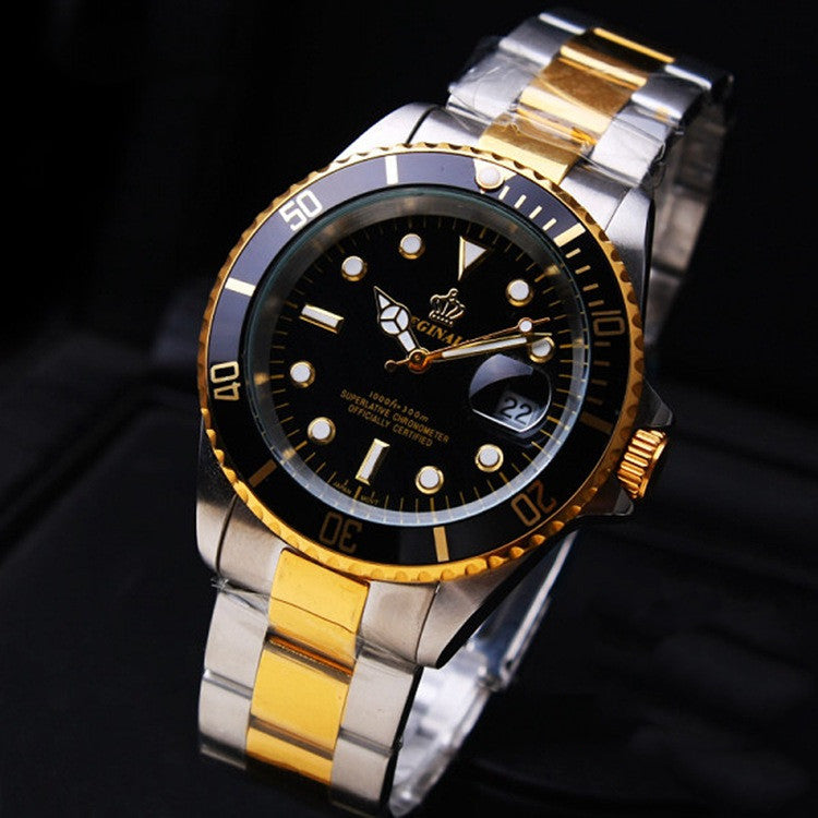 Stylish Men's Quartz Watch with Date Function (Green) 4cm various colors