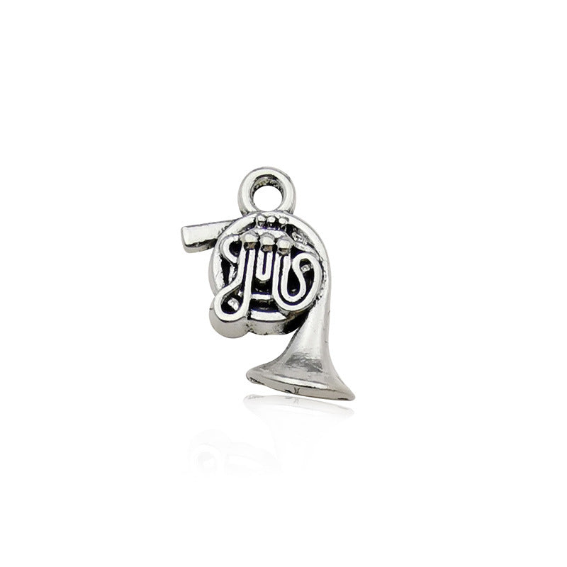 Cute DIY Music Series Violin Guitar Note keychain pendant necklace
