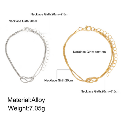 Knotted Gold and Silver Bracelets couple birthday valentine romance gift