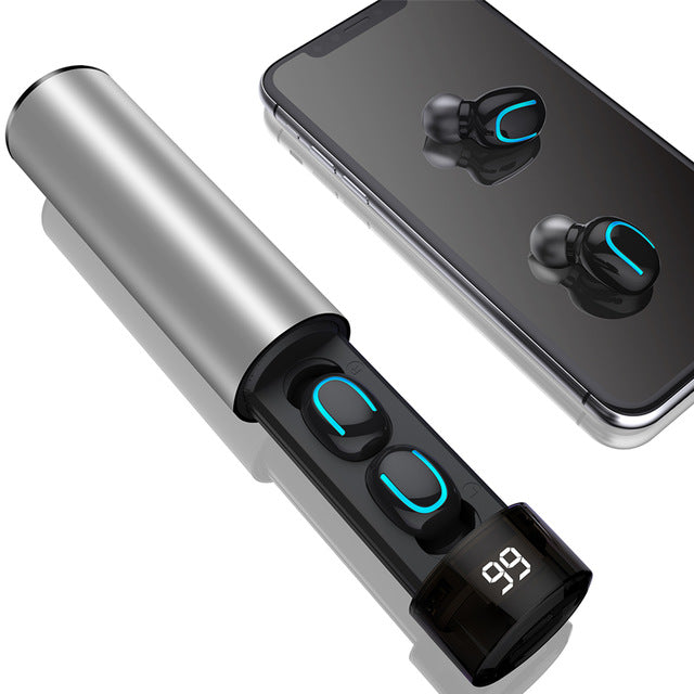 Intelligence Bluetooth 5.0 Noise Reduction Earbuds with Portable Power Bank