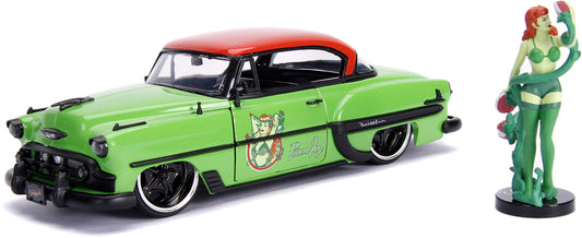 Jada Toys 1: 24 1953 Chevy Bel Air Hard Top W/Poison Ivy Figure Green