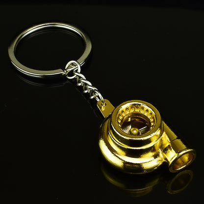 Metal Turbo turbocharger Engine Keychain Accessory