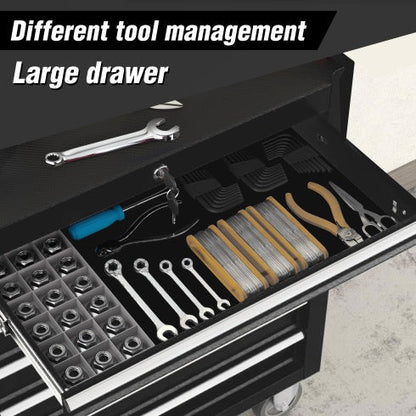 Steel Rolling Tool cart With 7-Drawer Tool Box With Wheels Multifunctional Tool Cart Mechanic Tool Storage Cabinet For Garage, Warehouse, Workshop, Repair Shop