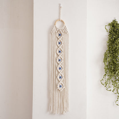 Handcrafted Cotton Rope Tapestry - Evil Eye Wall Home Decor