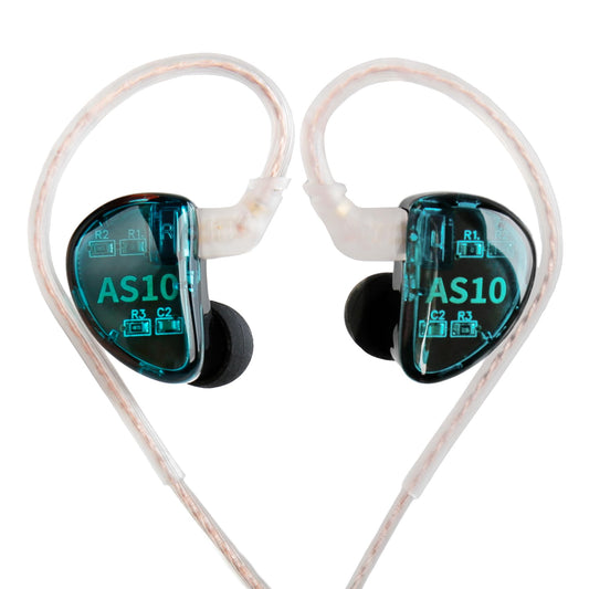 KZ AS10 Monitors Headphone Earbuds 5 Balanced Armature Driver Noise Cancelling Headphones Wired IEMS Ear Phones with 2 Pin Detachable Cable for Musician Singer Church