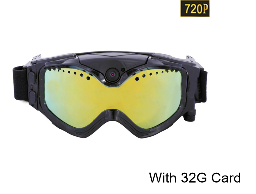 Anti-Fog Sports Glasses with HD 720P 30 fps Camera rechargeable 1020 mAH battery