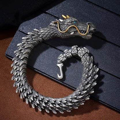 Vintage Handmade Dragon Bracelet for Men
