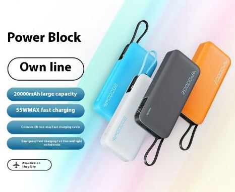 20000 MA  Fast Charge Power Bank 74Wh Type-C USB-A DUAL OUTPUT