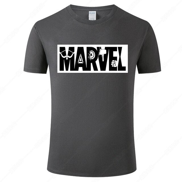 Marvel Printed Cotton Men's T-Shirt - Fashionable Street Style