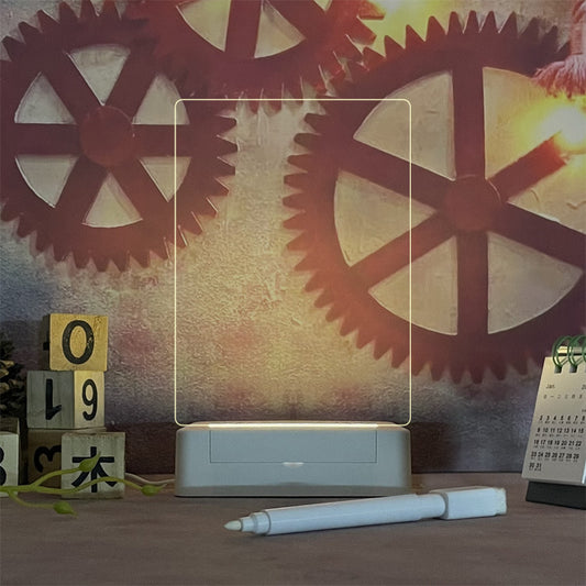 LED Acrylic Memo Whiteboard Desktop Light