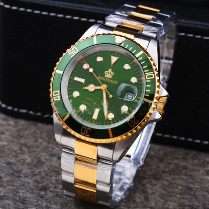 Stylish Men's Quartz Watch with Date Function (Green) 4cm various colors