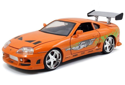 Jada Toys Fast & Furious 1:24 Brians Toyota Supra Die-cast Car toys for kids and adults Orange (97168)