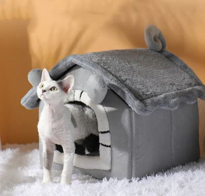 Pet dog cat Bed house multi size color pp cotton furry friends
