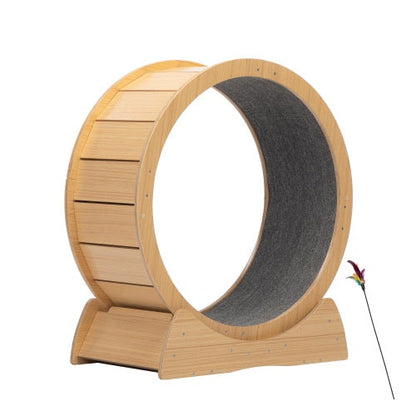 Wooden Cat Running Wheels 31.5" L x 16.3" W x 34.3" H