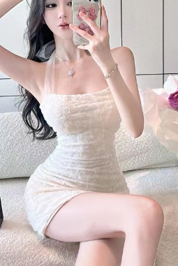 Cross-Border Sexy Asymmetrical Bodycon Dress woman women date couple party night clubbing