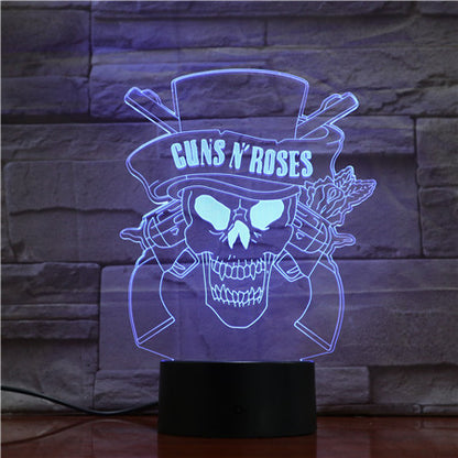 3D Guitar + other Musical instruments Model Night Light with USB and Battery