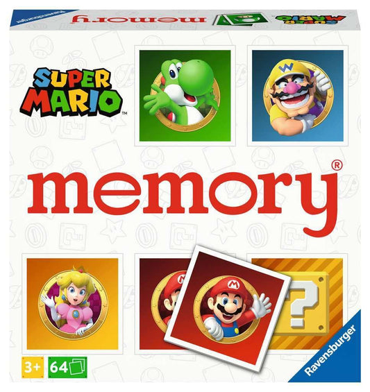 Ravensburger Super Mario Large Memory - Matching Picture Snap Pairs Game for Kids Age 3 Years and Up