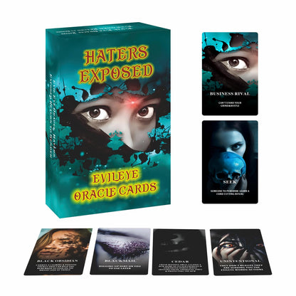 ZHQGYN Evil Eye Oracle Cards Haters Exposed Return to Sender Oracle Cards for Insight and Discovery Eyewitness Exposed Deck of Wisdom and Revelation