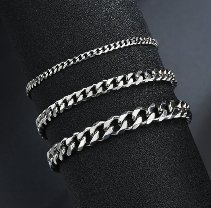 Six-Sided Cuban Chain Bracelet valentine couple birthday date gift