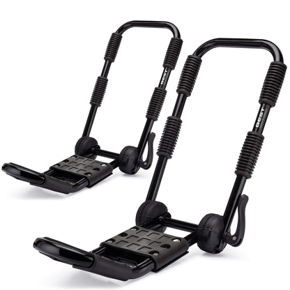 Best Marine and Outdoors Folding Kayak Roof Rack Kayak Rack for Car and SUV with Crossbars Foldable Rooftop Carrier Roof Mount for SUP Paddle Boards