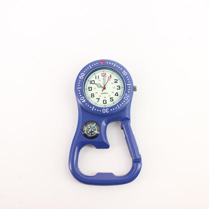 Backpack Keychain with Compass and Bottle Opener clamp